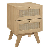 Modway Soma 2-Drawer Nightstand - Oak-Modern 2-Drawer Nightstand