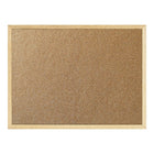 Staples Bulletin Board - Oak Frame - 48"W x 36"H-Bulletin board with 100% natural self-healing cork