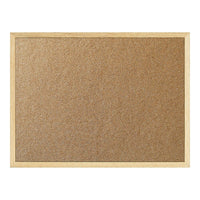 Staples Bulletin Board - Oak Frame - 48"W x 36"H-Bulletin board with 100% natural self-healing cork