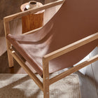 Modway Sonora Leather Sling Chair - Chestnut Tan-Stretcher Bar
