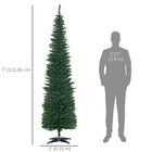 HOMCOM 7' Artificial Christmas Tree - Green-Safe and stable with a solid and reliable plastic base for support