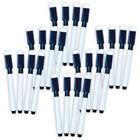 Ashley Productions Smart Poly Dry Erase Markers with Eraser - Fine Tip - Black - 4/Pack - 6 Pack-Easily clean and wipe from any dry erase surface