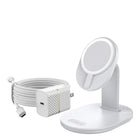 Otterbox Wireless Charger Stand for MagSafe 7.5W - White/Lucid Dreamer-Suspends iPhone securely in portrait or landscape while charging, streaming and connecting