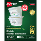 Avery Removable Multi-Purpose Labels - 5-1/2" x 8-1/2" - White - 20 Labels-White ID Labels