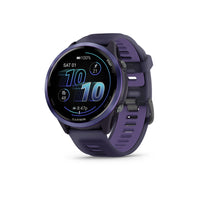Garmin Forerunner 570 Smartwatch - 47mm - Indigo Aluminum with Translucent Imperial Purple/Indigo Band-GARMIN COACH ADAPTIVE TRAINING - Train for an event, achieve a milestone, or improve your fitness with Garmin Coach training plans for running, triathlon, cycling or strength. Select plans even adapt daily for personalized workouts based on your performance, recovery and health metrics.