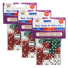 Learning Advantage Dot Dice - 36 Dice per Pack - Red/Green/White - 3 Pack-Great to use for games and a teaching tool!