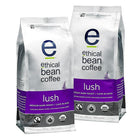 Ethical Bean Lush Medium Dark Roast Whole Bean Coffee - 12oz - 2 Pack-Fairtrade and Organic Certified