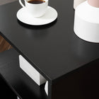 HOMCOM Square Side Table - Black-Lightweight and space saving 