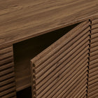 Modway Render 71" 4-Door Fluted Sideboard Cabinet TV Stand - Walnut-9