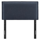 Modway Camille Upholstered Linen Blend Twin Size Headboard - Denim-Flanged Border