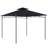 Outsunny 10 ft W x 10 ft L Gazebo - So ft L Top Garden Gazebo with 2-Tier Roof - Navy Blue-180g/m² PA-coated polyester fabric shields against rain and harmful sunrays