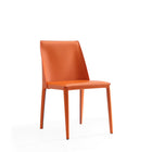 Manhattan Comfort Paris 18.11" Modern Faux Leather Upholstered Dining Chair - Coral - Set of 2-20.87" L x 23" W x 31.5" H
