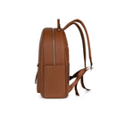 Design Lambert Inc The Miles Leather Backpack - Affogato-Exterior pocket for a water bottle