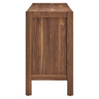 Modway Capri 65" Wood Grain Sideboard Storage Cabinet - Walnut-Non-Marking Foot Glides