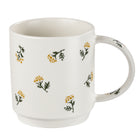 General Supply Goods + Co Ceramic Mug with Matte Glaze - 570 ml - Floral-Durable ceramic construction for everyday use