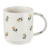 General Supply Goods + Co Ceramic Mug with Matte Glaze - 570 ml - Floral-Durable ceramic construction for everyday use