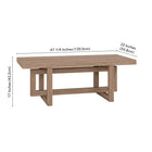 Hudson&Canal Breslow 47"W Rectangular Coffee Table - Antiqued Grey Oak-9