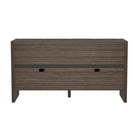 Manhattan Comfort Linda 60" Modern 4-Door Sideboard - Walnut Brown-30 Day Limited Manufacturer's Warranty