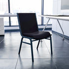 Flash Furniture HERCULES Heavy Duty Black Dot Fabric Stack Chair-.625" Thick Plywood Seat
