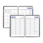 AT-A-GLANCE 2027 Traditional Weekly/Monthly Planner - 11" H x 8-1/2" W - Grey - Bilingual-Durable 2-piece poly cover in dark grey