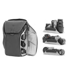 Peak Design Everyday Backpack - 20 L - Black-3 configurable FlexFold dividers keep gear organized, protected, and not bunched at the bottom of your bag. Expandable side pockets for water bottles or tripods