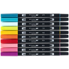 Tombow Dual Brush Pen, Tropical, 10/Pack-Great for fine art, illustrations, doodling, journaling, hand lettering and more