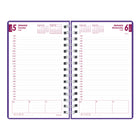 Brownline 2027 DuraFlex Daily Planner with Textured 2-Piece Poly Cover - 8" x 5" - Assorted-Each page has 3 blocks for reminder notes and calls
