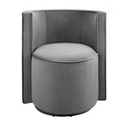 Modway Della Performance Velvet Fabric Swivel Chair - Grey-Weight Capacity: 330 lb