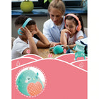 Planet Buddies 2-in-1 Plush Phone Holder and Screen Wiper - Green/Pink (Owl)-Easily use our phone and tablet stand in both landscape and portrait modes, this cute multi-functional plush is the perfect stand for the desks of kids or adults.