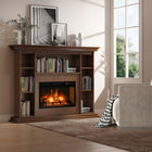 HOMCOM 27" Electric Fireplace Insert Heater with Remote Control - Black-1400W heater provides supplemental zone heating for up to 323ft² (30㎡) 