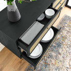 Modway Chaucer 6-Drawer Dresser - Black-Durable Particleboard Construction
