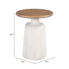 Zuo Goblet Side Table - Brown/White-6