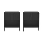 Manhattan Comfort Novara 22" Contemporary 1-Drawer Nightstand - Black-Rounded Edges: Soft contours add visual appeal and a smooth, finished look