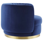 Modway Embrace Tufted Performance Velvet Swivel Chair - Gold Navy-Durable Stain-Resistant Fabric