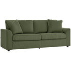 HOMCOM 3 Seater Upholstered Sofa Couch for Bedroom - Green-Spring pack and high-density sponge ensure lasting seat comfort