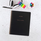 AT-A-GLANCE 2026-2027 Signature Weekly/Monthly Academic Planner - 11" H x 8-3/8" W - Black - Bilingual-Special pages include a holiday list, 3 year reference calendar, event calendar, contacts, and notes pages