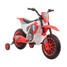 Aosom 12V Kids Electric Ride-On Dirt Bike - Red-Rechargeable 12V battery provides up to 45 minutes of playtime on electric Ride-On bike 