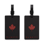 Bugatti 2 Pieces Luggage Tag - Rubber - Black-Made of rubber