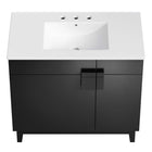 Modway Miles 36" Bathroom Vanity - White/Black-Assembly Required