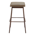 Zuo Divat Barstool - Taupe/Walnut - Set of 2-3 year limited warranty
