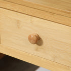 HOMCOM Side Table- Natural Wood - Set of 2-Colour: Natural 