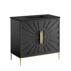 Modway Awaken 36" Bathroom Vanity - Black-Modern Bathroom Vanity Cabinet