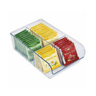 Azar Small Plastic Storage Bin - 3.62" x 7" x 11" - Clear - 4 Pack-4