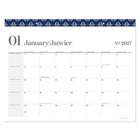 Cambridge 2027 Workstyle Desk Pad Planner - 17" x 22" - Bilingual-Page size: 17" H x 21-3/4" W
