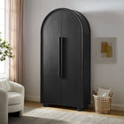 Modway Bellamy Tall Arched Storage Cabinet - Black-Adjustable Shelves