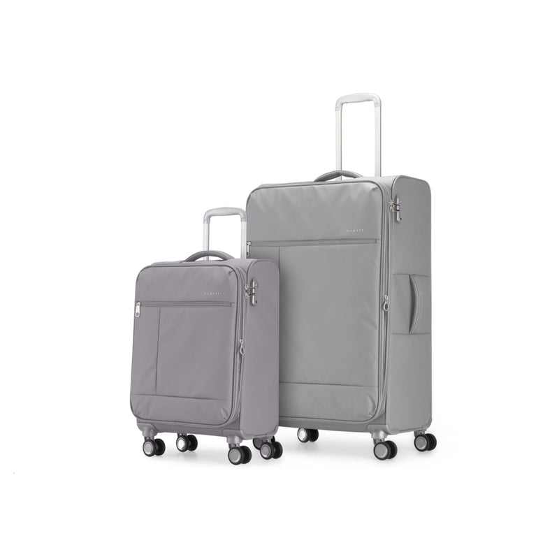 Bugatti Amsterdam 2-Piece Softside Luggage Set - Grey | staples.ca