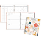 Mead 2026-27 Artisan Floral Lines Weekly/Monthly Hard Cover Planner - 11" x 9" - Multicolour - Bilingual-Twin coil binding