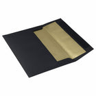 JAM Paper A8 Foil Lined Invitation Envelopes - 5.5 x 8.125 - Black Linen with Gold Foil - 50 Pack-Colour: Black Linen with Gold Foil Lining | Foil gives envelope natural looking shine