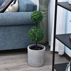 Outsunny 2 Ball Topiary Tree - Dark Green - 2 Pack-PE moss and cement soil are included, making them more stable and real 