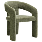 Modway Oslo Barrel Fabric Upholstered Dining Accent Chair - Leaf-Barrel Open Back Dining Chair